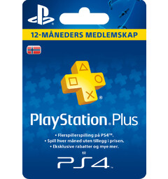 PlayStation Plus Abonnement 1 year 12 måneders medlemskap Playstation Plus